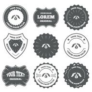Hands insurance icons Money savings signs N3