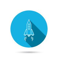 Rocket icon Startup business sign N4