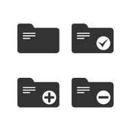 Accounting binders icons Add document symbol N4
