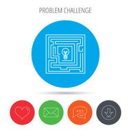 Labyrinth icon Problem challenge sign