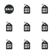 Sale discounts icons Special offer signs N4