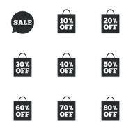 Sale discounts icons Special offer signs N5