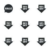 Sale discounts icons Special offer signs N6