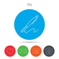 Pen icon Writing tool sign