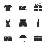 Clothing accessories icons Shopping signs N2