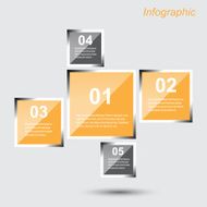 Infographic design template with paper tags N11