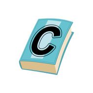 Letter C cover of retro books Concept template elements