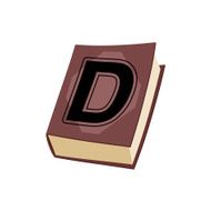 Letter D cover of book Old Edition with alphabetical icon