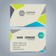 Clean simple modern business card template