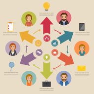 business people character infographic with icon N3