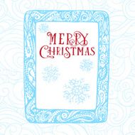 Christmas card hand drawn concept design in computer tablet background N2