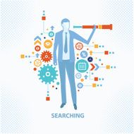 Searching business concept design clean vector