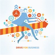 Drive for business concept design clean vector