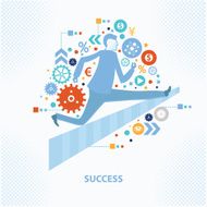 Success concept design clean vector