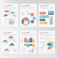 Business flyer concept info graphic design clean vector