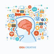Idea creative concept design clean vector