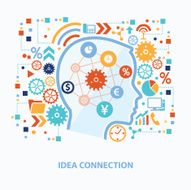 Idea connection concept design clean vector