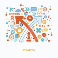 Strategy concept design clean vector