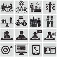 Human resources and management icons set N7