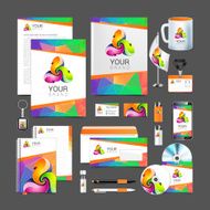 corporate identity creative color template design business N2