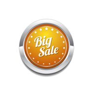 Big Sale Yellow Vector Icon Button