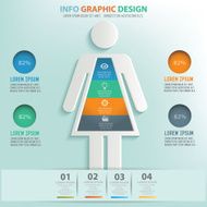 Woman info graphic design clean vector