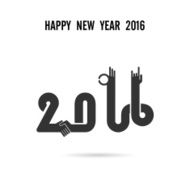 Happy New Year 2016 Vector illustration for holiday design