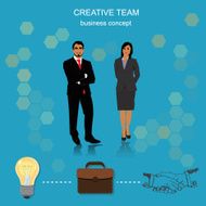 creative team business concept vector illustration