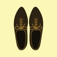 Man shoes icon Flat design