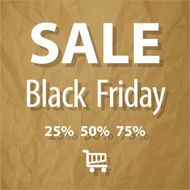 SALE Black Friday symbol on a brown background