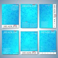 Modern set of brochures magazine flyer booklet cover or report N2