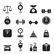 Weight icon set