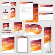 Technology corporate identity template Stationery design set in vector format N2