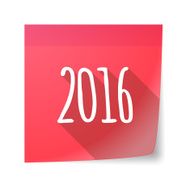 Sticky note icon with the number 2016