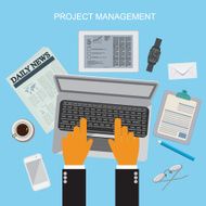 project management flat vector illustration