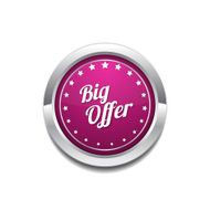 Big Offer Pink Vector Button Icon N2