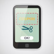shopping sale coupon flat icon with long shadow eps10 N4