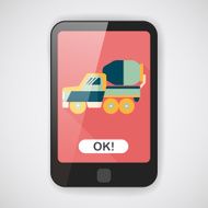 Transportation truck flat icon with long shadow eps10 N8