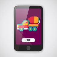 Transportation truck flat icon with long shadow eps10 N9