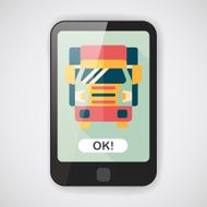 Transportation truck flat icon with long shadow eps10 N12