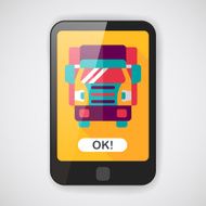 Transportation truck flat icon with long shadow eps10 N13