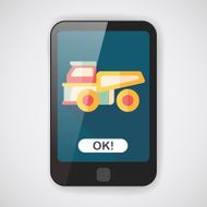 Transportation truck flat icon with long shadow eps10 N16