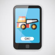 Transportation truck flat icon with long shadow eps10 N18