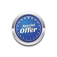 Special Offer Blue Vector Icon Button