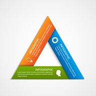 Abstract triangled options infographics template