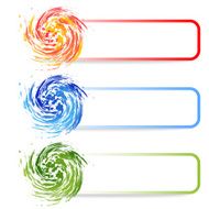 Abstract colorful banner set