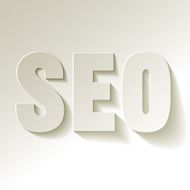 SEO symbol white on a background