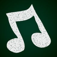 Simple doodle of a music note