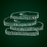 Simple doodle of a pile coins