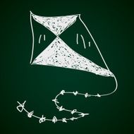 Simple doodle of a kite N2